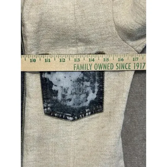 Dolce & Gabbana Jacket Denim Linen Leopard Italy Women's Eu 40 US 6 - Picture 8 of 16